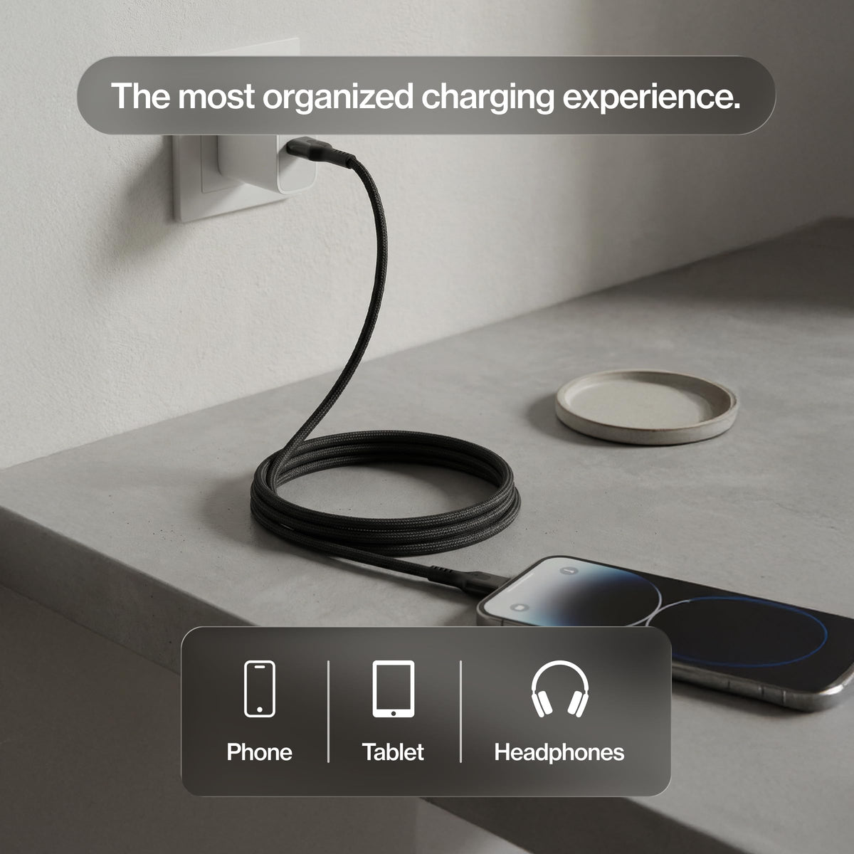 Statik MagStack USB A to Lightning Coiling Magnetic Charging Cable, 12W