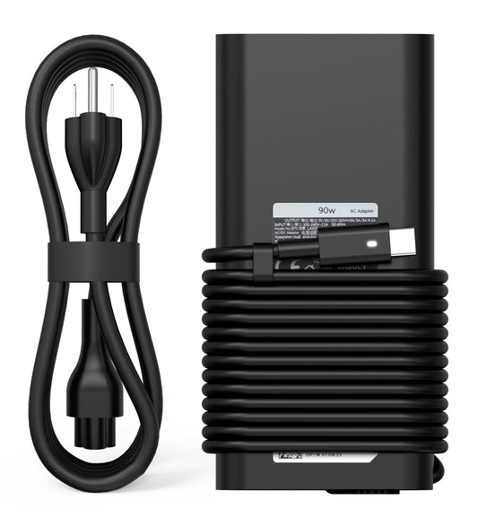 QIOUZW 90W USB C Laptop Charger Compatible with Dell xps Adapter,LA90PM170 DA90PM170 DA65NM170,Latitude 3400 3500 5400 5289 5300 7400 7300 7390 7200