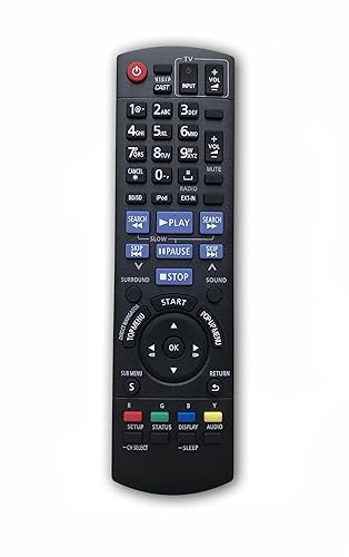 Replacement Remote Control for Panasonic N2QAKB000072 SA-BT200 SC-BT203 SC-BT300 SC-BT303 Blu-Ray Home Theater Systems