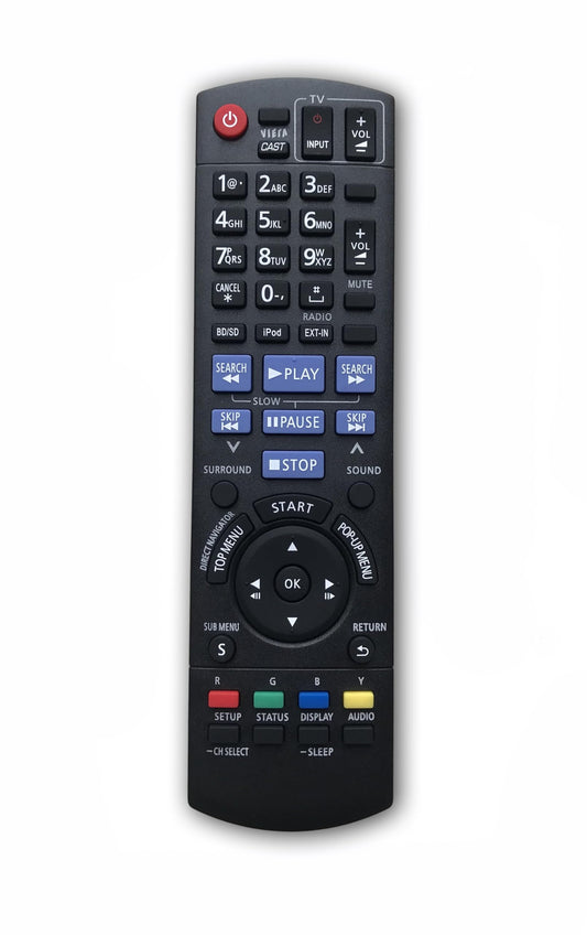 Replacement Remote Control for Panasonic N2QAKB000072 SA-BT200 SC-BT203 SC-BT300 SC-BT303 Blu-Ray Home Theater Systems