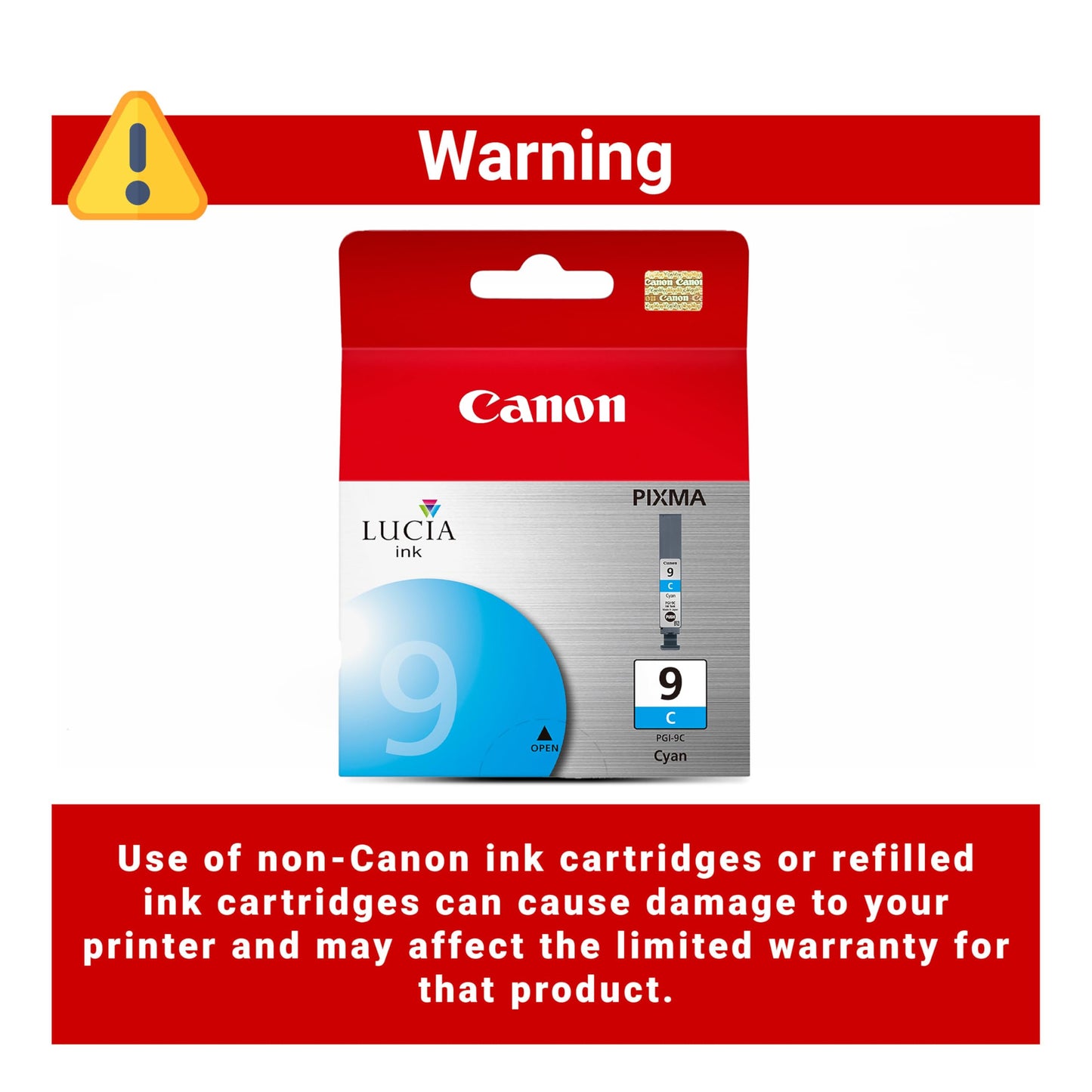 Canon PGI-9 Genuine Cyan Ink Tank, Compatible with Pro9500, Pro9500 Mark II, MX7600, and IX7000 Printers