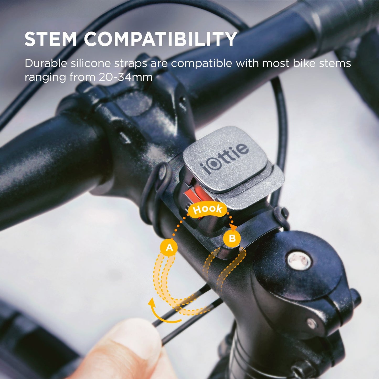 iOttie Active Edge™ Go Bike Phone Holder Bar Mount || Smartphone | iPhone Xs Max R 8/8S 7 Plus 6S 6 SE Samsung Galaxy S8 Plus S8 Edge S7 S6 Note 8 5