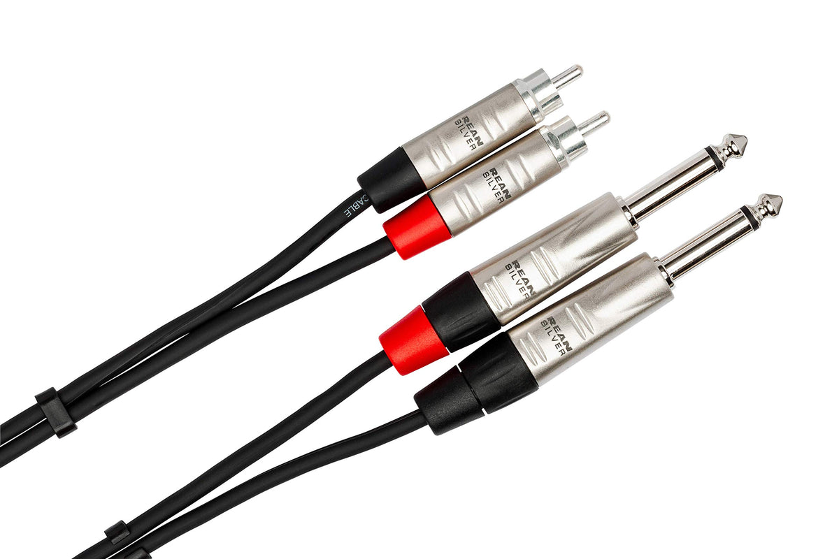 Hosa HPR-005X2 Unbalanced Interconnect Cable - 5 Foot