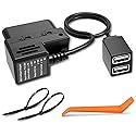 XHQLZMLE OBD Power Cable for Dash Cam, OBD-II Power Adapter with Dual USB Ports, 24H Parking Mode, Low Voltage Protection, Compatible with Garmin Dash