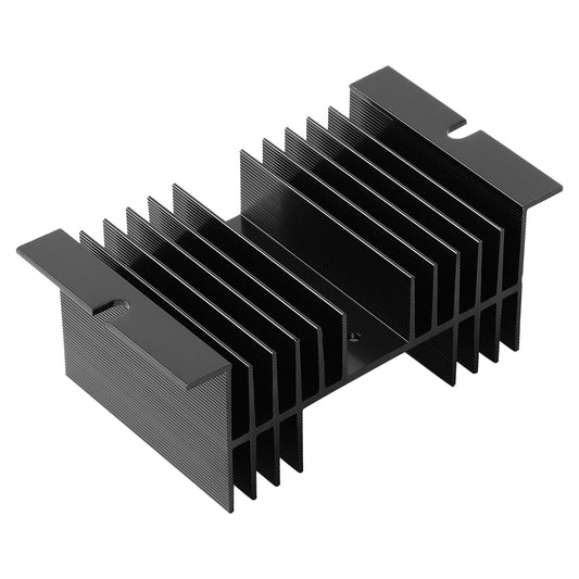 uxcell Black Aluminum Heatsink 4.9" x 2.8" x 2"/12.5 x 7 x 5cm Cooling Fins Heat Dissipation Cooler Heat Sink for Solid State Relay SSR