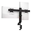 Kensington Dual Monitor Mount for Desk, C-clamp Vesa Monitor Stand Fits 2 Ultrawide Monitors Up to 27 Inches, Low Profile Stand, Height Adjustable