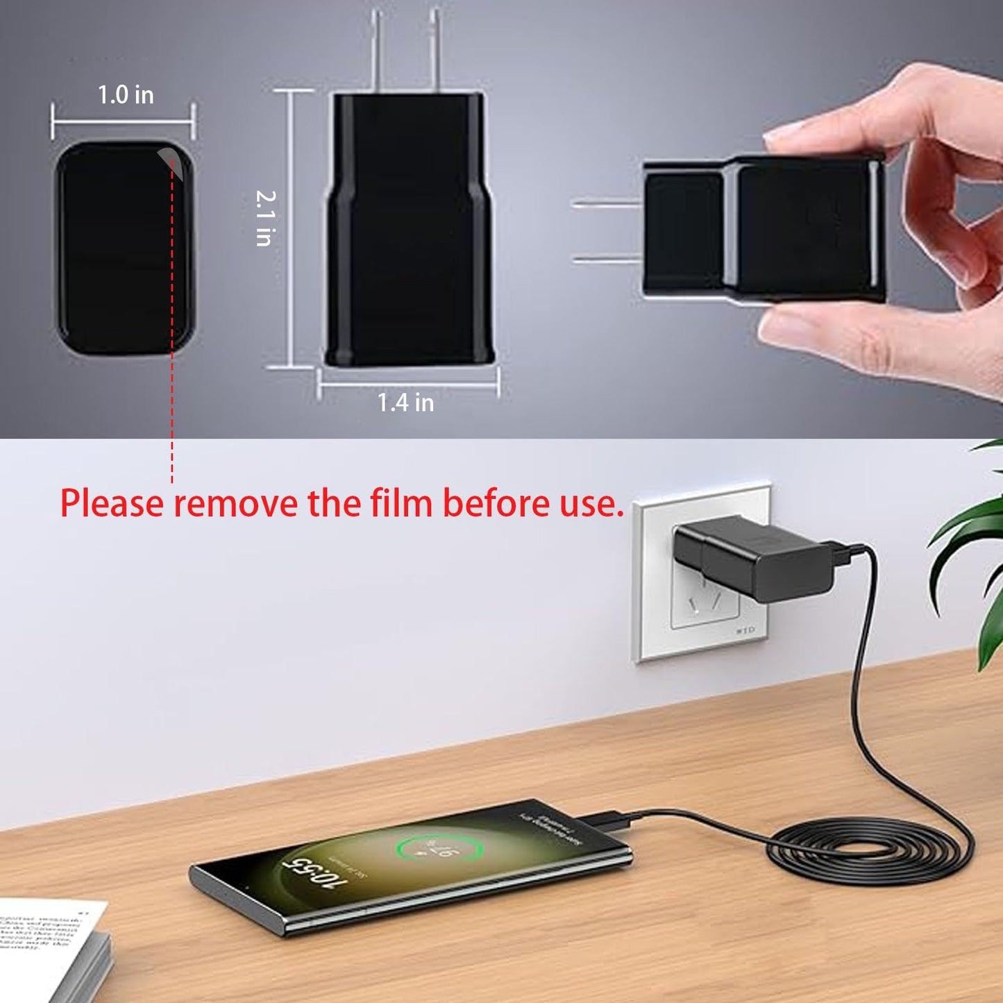 ZHOLIRNI Security Camera Charger ?1080P Indoor Surveillance Camera with Night Vision and Motion Detection?USB Charger Camera for Indoor Home,Business