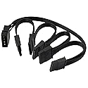 GELRHONR IDE to SATA Power Splitter Cable,LP4 4Pin IDE to 5 x15 Pin SATA Power Conversion Line Extension Y-Cable for Hard Disk