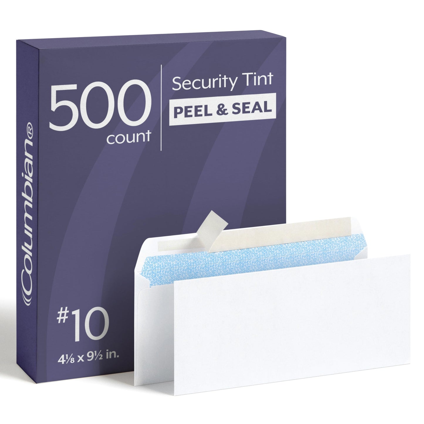 Columbian #10 Security Envelopes, 500 Pack, Self Seal Envelopes for Home, School, and Business Mailings, No Window, 4-1/8 x 9-1/2 Inches, Durable 24