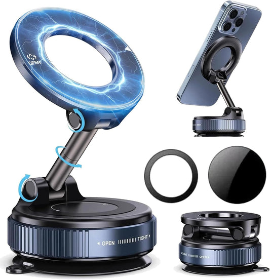 womkvai 2026 new Upgraded Vacuum Magnetic Car Phone Holder 360° Reinforced Ultra Suction Cup Phone Mount for MagSafe Cell Phone Holders for Your