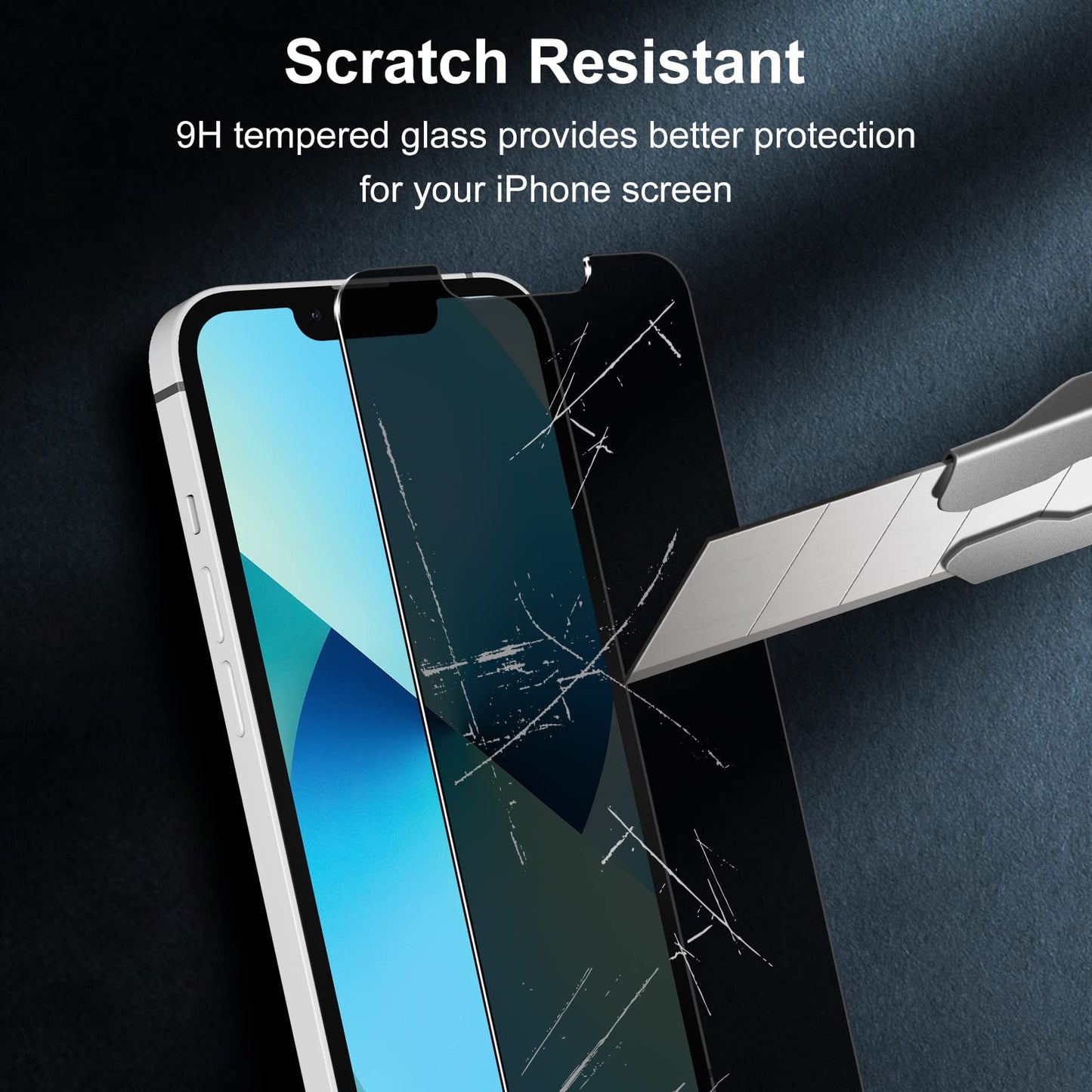 WHPXJY [2 Pack] for iPhone 13 Privacy Screen Protector Compatible with iPhone 13 Pro/14, Anti-Spy Tempered Glass Film, Touch Sensitive, No Air