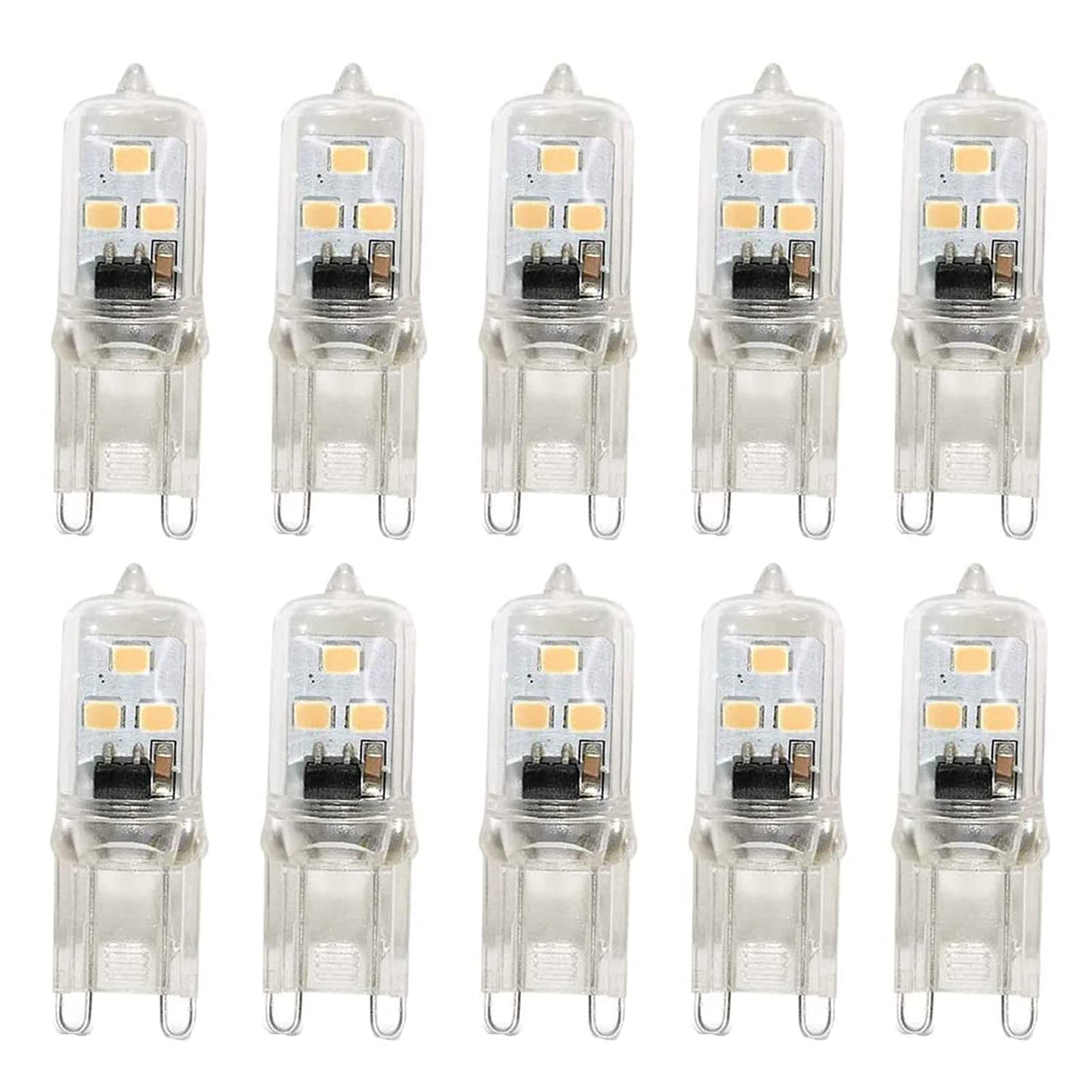Lxcom Lighting G9 LED Bulb 1W Dimmable LED Corn Light Bulbs 10W Halogen Bulb Warm White 3000K G9 Base Chandelier Light Bulb for Landscape Lighting