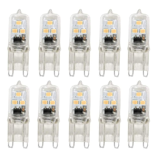 Lxcom Lighting G9 LED Bulb 1W Dimmable LED Corn Light Bulbs 10W Halogen Bulb Warm White 3000K G9 Base Chandelier Light Bulb for Landscape Lighting