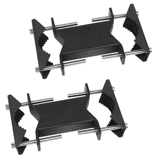 KSWLOR Double Antenna Mast Clamp V Jaw Block Heavy Duty Antenna Mast to Mast Clamp Kits,Deck Patio Umbrella Clamp Pole to Pole Mount Bracket