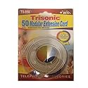 Trisonic Trisonoc50ftcbl Telephone Phone Extension Cord Cable Line Wire, 50', White