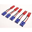 Lot(5) EC5 Male to 4MM 4.0MM Bullet Connector Wiring Adapter 14 AWG for RC HXT FPV