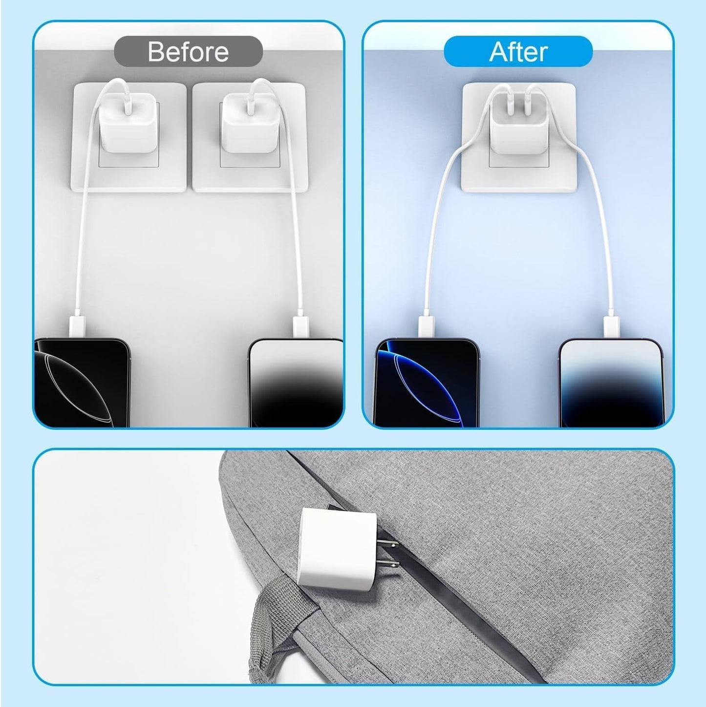 Phone Charger Fast Charging,4 Pack 20W Portable Charger with 6FT USB C Cable for iPhone 17/Pro/Pro Max/17 Air/16/16 Pro/16 Pro Max/15/Plus/Pro/Pro Max