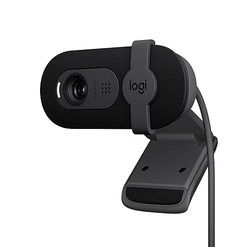 Logitech Brio 101 Full HD 1080p Webcam for Meetings, Streaming, Desktop, Laptop, PC - Built-in Mic, Shutter, Works with Zoom, Microsoft Teams