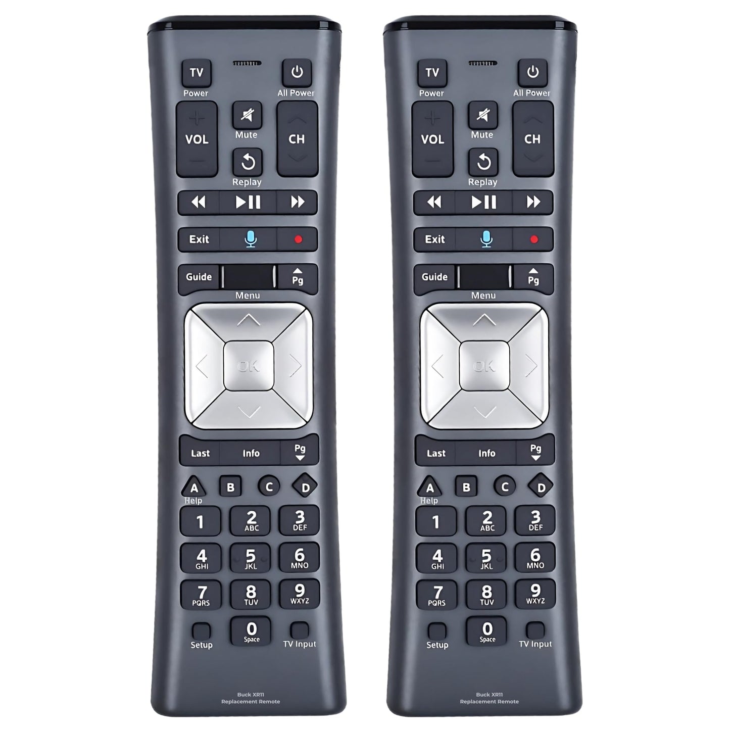 2 Pack XR11 Xfinity Remote Control Replacement - Universal IR/RF Remote for Cox & Comcast, Easy Pairing, Voice Search, Backlit Keys, Compatible