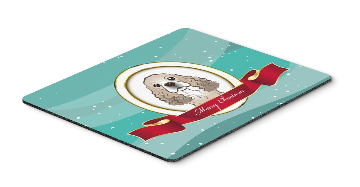 Caroline's Treasures BB1526MP Cocker Spaniel Merry Christmas Mouse Pad, Hot Pad or Trivet for Home Office Gaming Working Computers Laptop Mouse