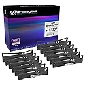SPEEDYINKS Compatible Printer Ribbon Cartridge Replacement for Epson S015337 (Black, 12-Pack) Compatible with the Following Epson Printer Model LQ-590