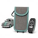 Digital Forensic Evidence U.S. Vet Business - Premium Quiet Seal Suede Universal Vehicle Anti-Theft Suede Faraday Case (X2 Shielding) + Carabiner