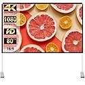 SKERELL Outdoor Projector Screen with Stand : Portable Projection Screen for Outside Theater Home Backyard Movies 80 inch [SKLI-080]