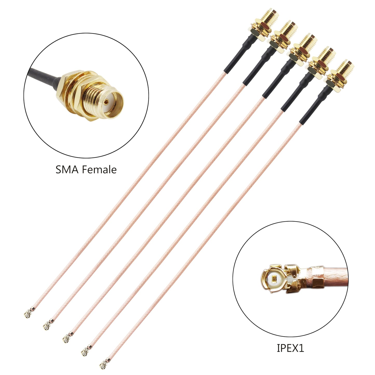 Rydocyee IPEX U.FL to SMA Female Cable 8 Inches RG178 WiFi Pigtail Coaxial Cable Connecting SMA Antenna to 4G 5G Router, Modem, MiFi Hotspot, Mini