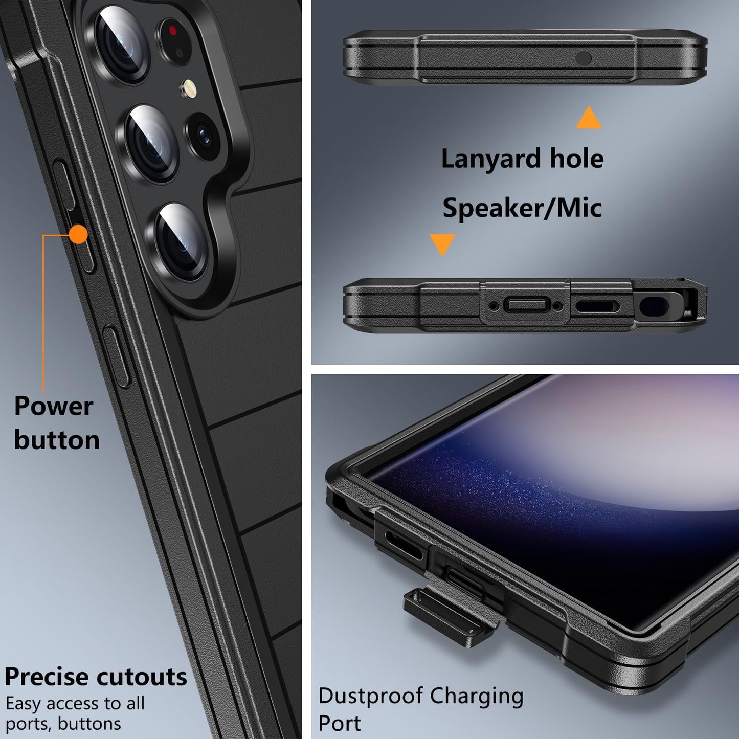 Hensinple Case for Samsung Galaxy S21 Fe 5g 6.4 inch?Without Screen Protector?, Galaxy S21 fe Case Heavy Duty Defender Shockproof Dustproof Rugged