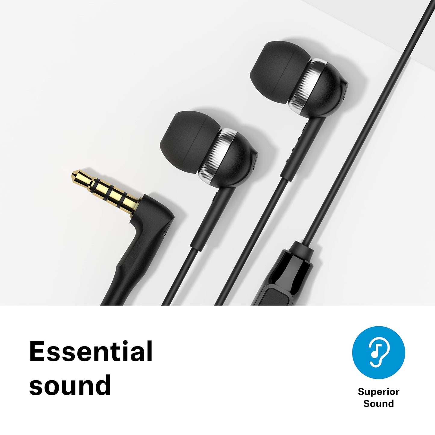 Sennheiser Consumer Audio CX 80S In-ear Headphones with In-line One-Button Smart Remote - Black