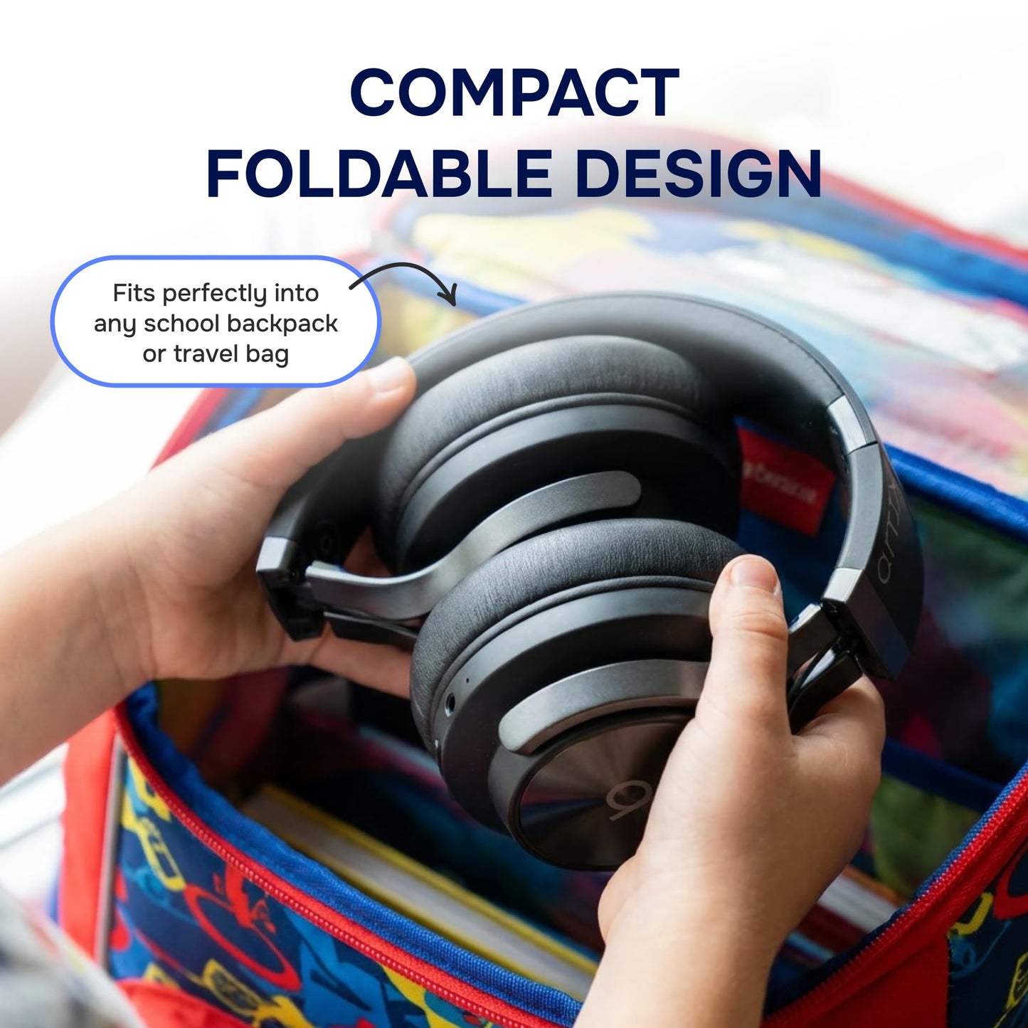 ARTIX CL750 Kids Wireless Headphones for School, 40 Hours Playtime, Bluetooth 6.0 Over-Ear Headset with Microphone, Foldable Lightweight Headphones