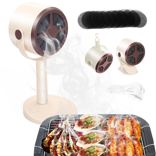 Mini Rechargeable Desktop Air Purifier with 10 Carbon Filters