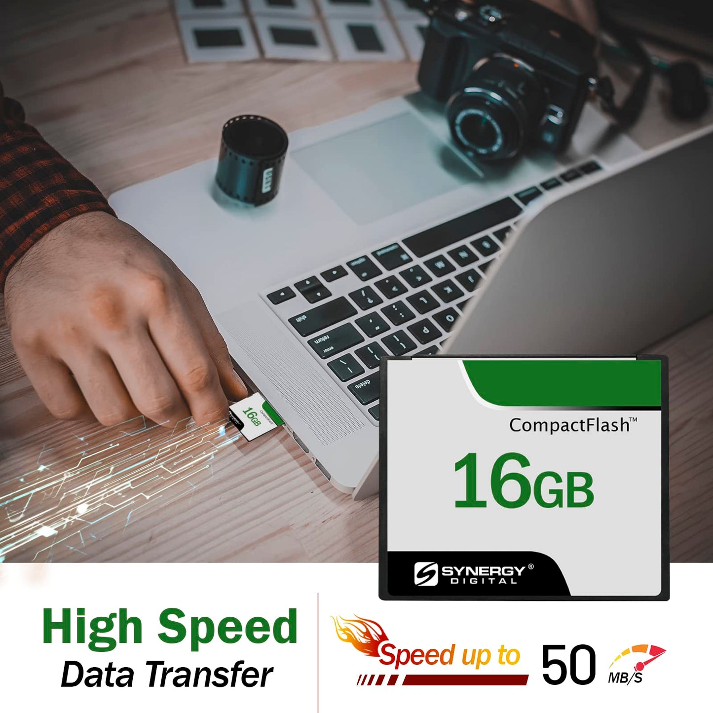 Digital Camera 16GB Compact Flash Memory Card, Compatible with Canon EOS 5D Digital Camera - 50MB/s