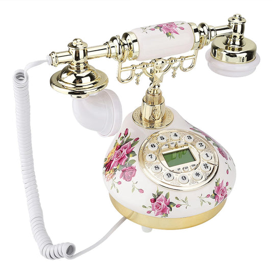 Vintage Corded Telephone, Imitation Antique Telephone Desktop Landline Phone Fixed Telephone for Home Hotel