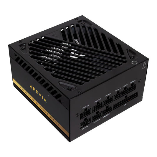 Apevia Galaxy 750W 80+ Gold ATX 3.1 Fully Modular Gaming Power Supply, PCIe 5.1 Ready 16-Pin 12VHPWR PSU, 100% Japanese Capacitors, Silent 135mm FDB