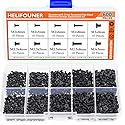 HELIFOUNER 600 Pieces M2 M2.5 M3 Phillips Flat Head Screws, Electronic Repair Screws for SSD, Laptop Notebook Computer