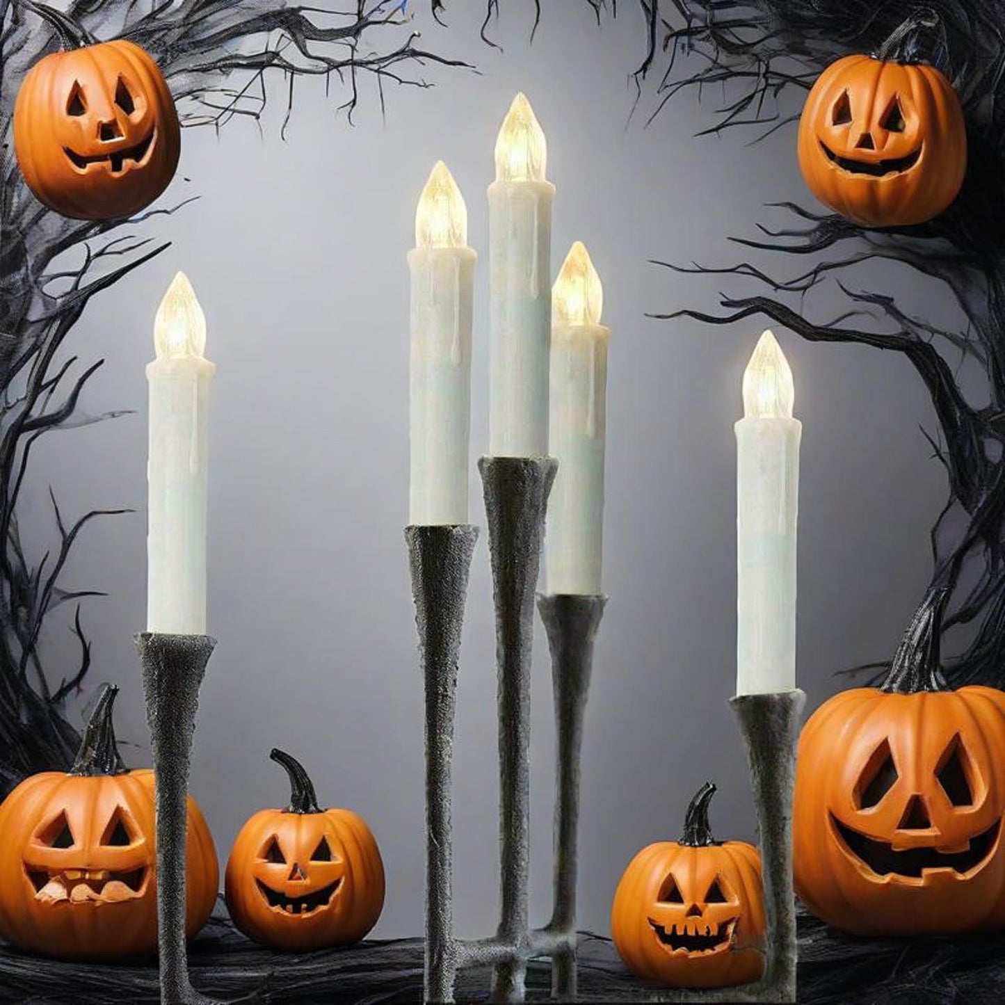 X-DEZXCAD LED Taper Candles Flameless Candle X-D Remote Control LED Candlesticks Battery Candle Sticks for Harry Potter Party Decoration Wedding