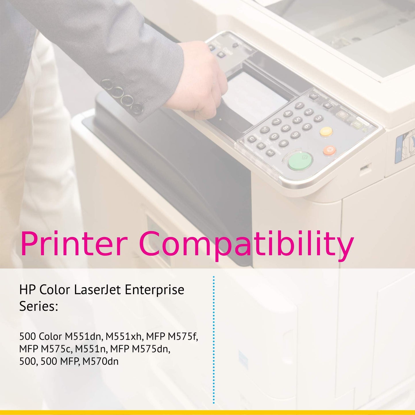 CS Replacement Toner Cartridge Compatible with HP M570dn CE400A Black Color PRO 500 M570 M570DN M570DW Printer M551DN M551N M551XH Color Flow M575C 2