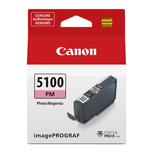 Canon PFI-5100 Genuine Photo Magenta Ink Tank, Compatible with ImagePROGRAF PRO-310 Printers