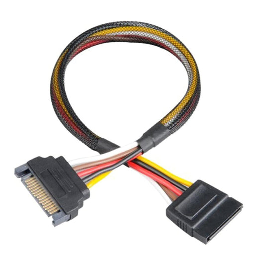 Akasa Sata Power Cable Extension 0.3m Black power cable
