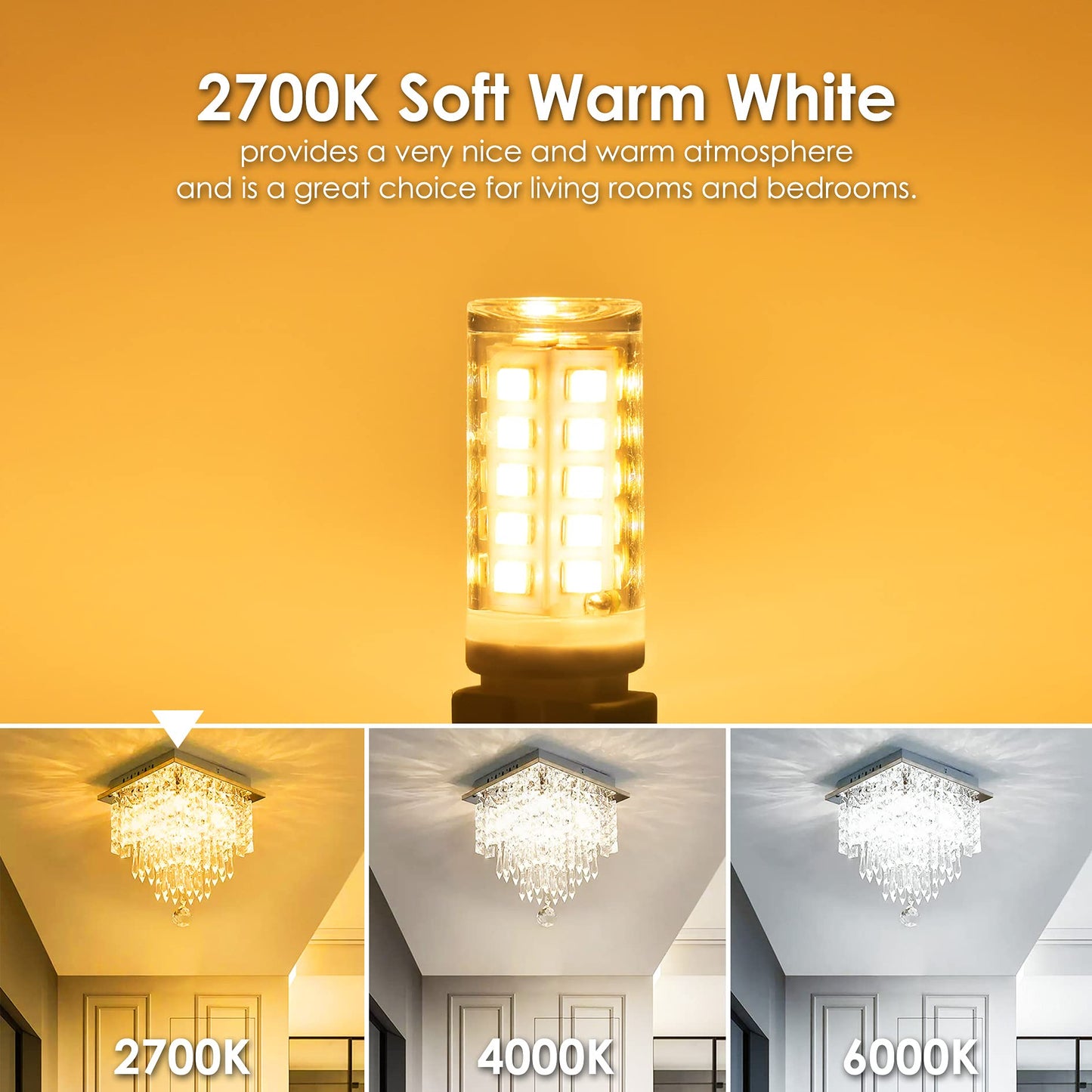 Sailstar Dimmable G9 LED Bulb 4W (40 Watt Equivalent) Halogen 6 Pack 2700K