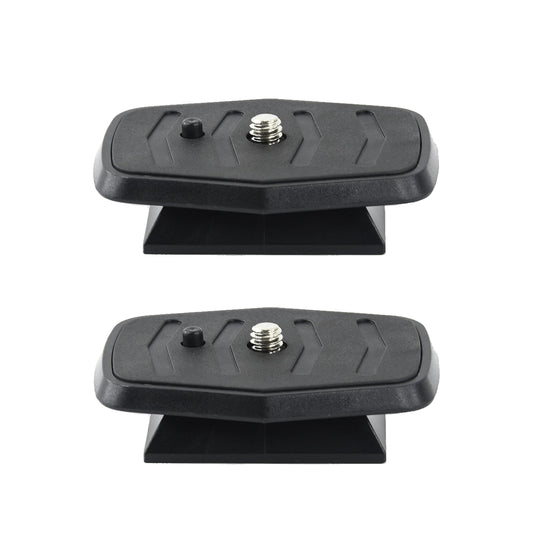 Foto&Tech 2 Pieces 44mm Tripod Quick Release Plate, Camera Adapter for Tripod with 1/4"-20 Screw Replacement for DSLR Cameras Smartphones Camcorders