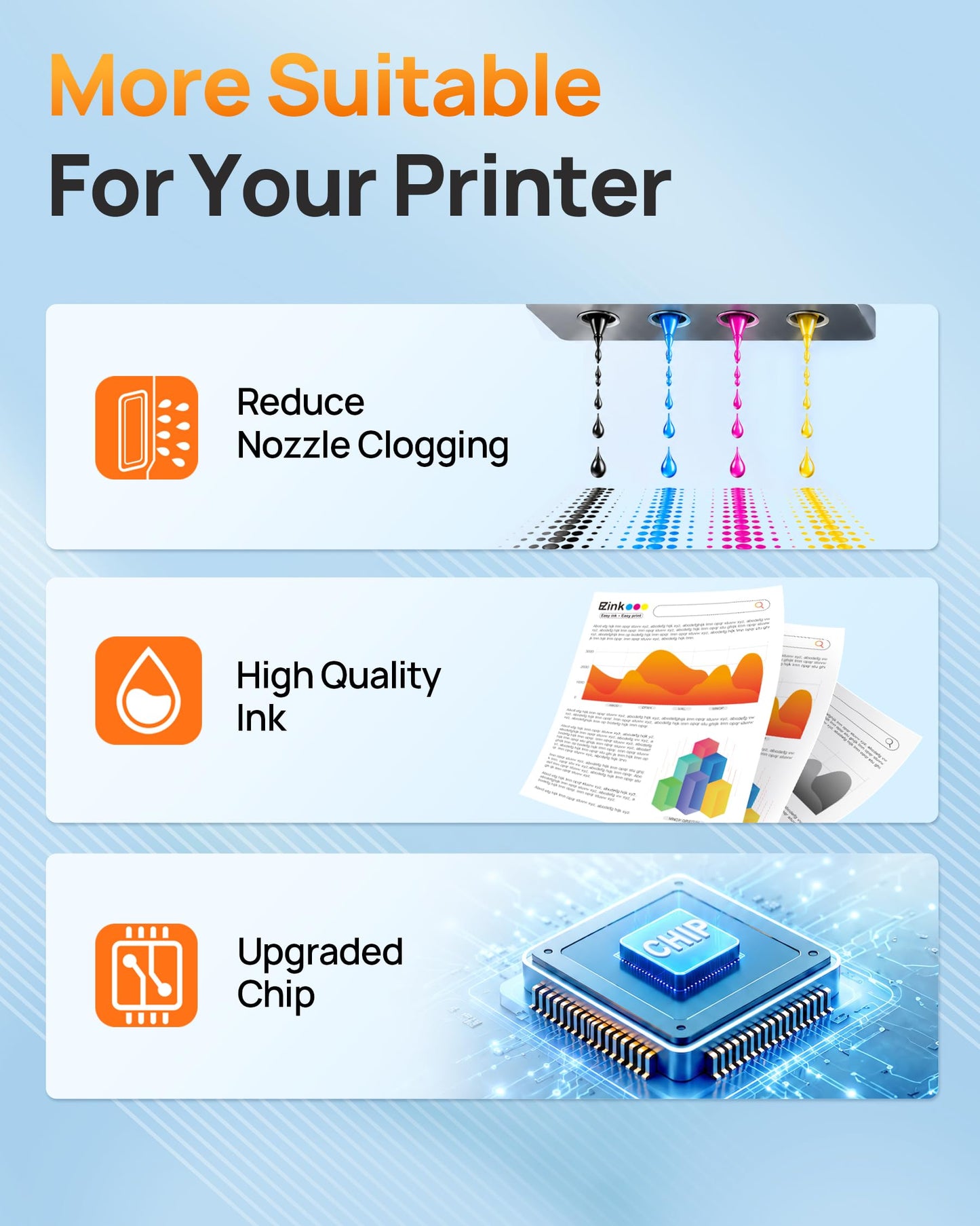 E-Z Ink Remanufactured Replacement for Epson 302XL Ink Cartridges Multipack