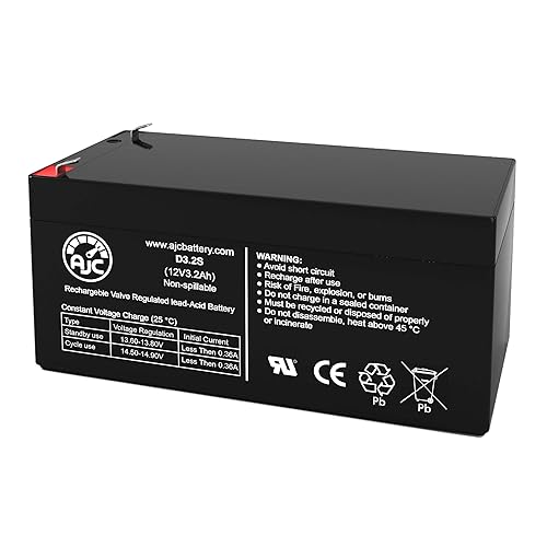 AJC Battery Compatible with B&B BP3-12 12V 3.2Ah UPS Battery