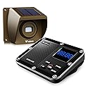 Solar Driveway Alarm Wireless Outside 1800ft Range, Outdoor Motion Sensor & Detector Driveway Alert System with Rechargeable Battery/Weatherproof/Mute