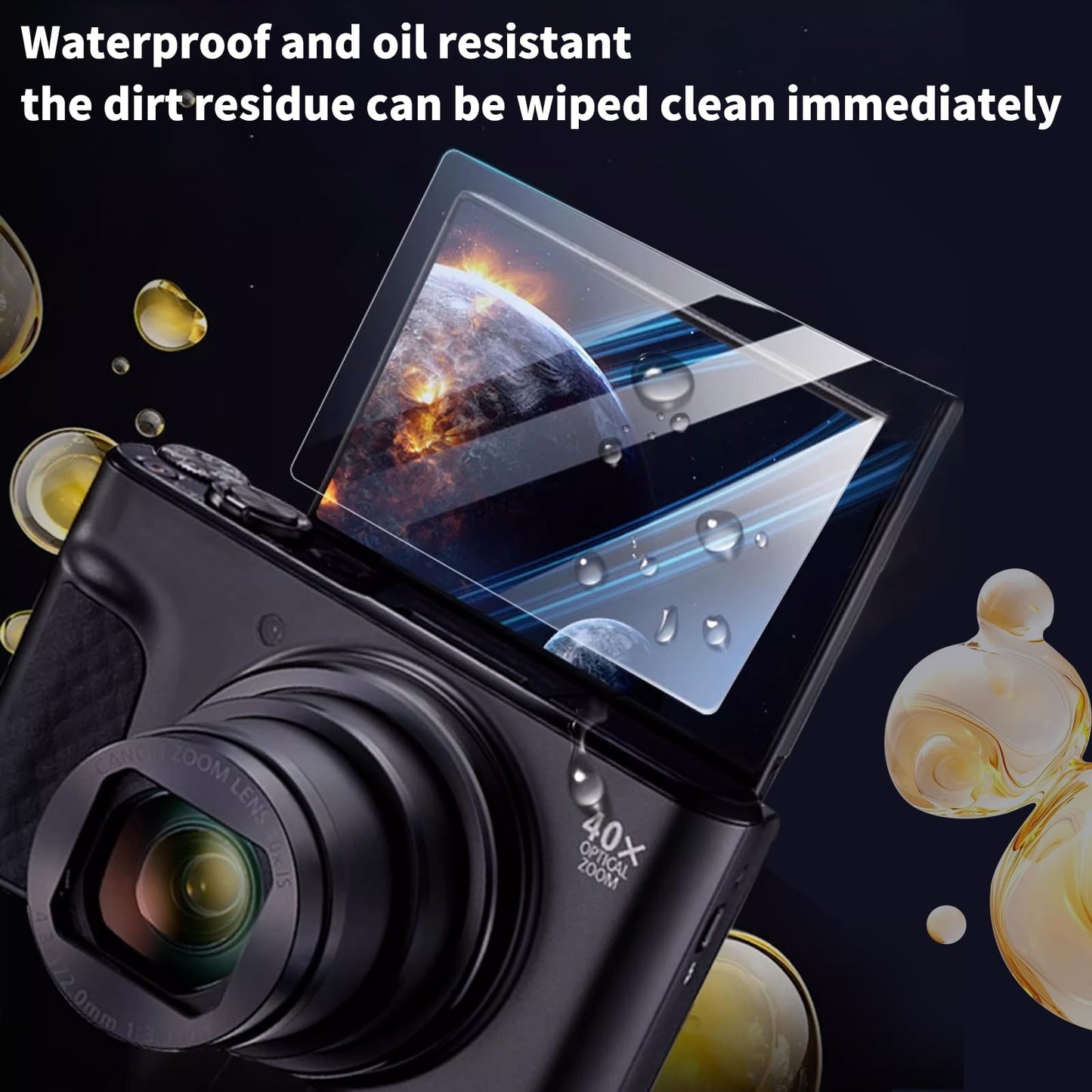 kinokoo Screen Protector Compatible for Canon PowerShot SX740 HS SX730 HS Camera, 0.25mm Ultra Thin 9H Hardness SX740 HS Tempered Glass Film with High