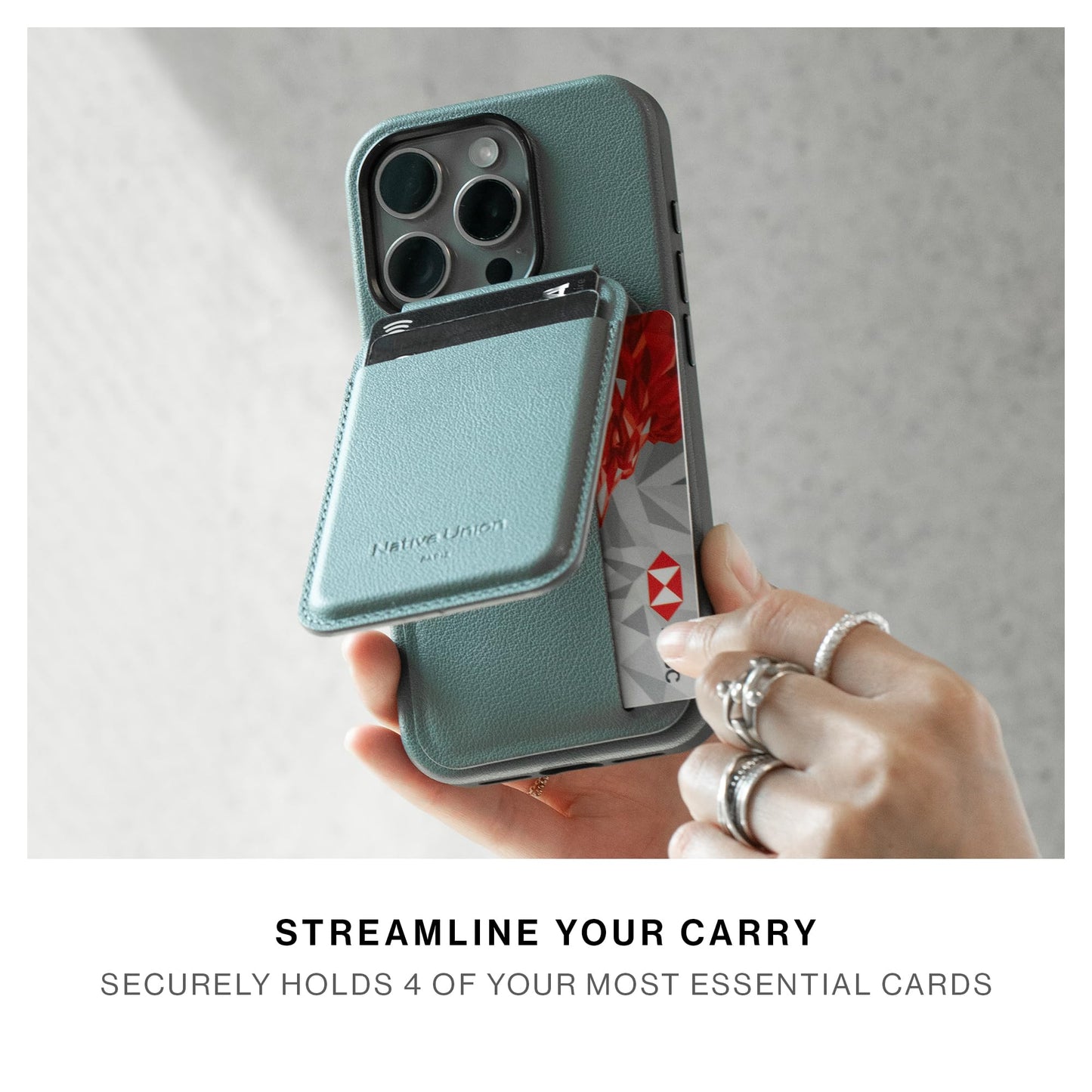 Native Union Active Wallet Stand | Magnetic - MagSafe Card Holder with Stand for iPhone Air, 17, 16, 15, 14 - Extra Secure & Ultra Slim - Stores 4