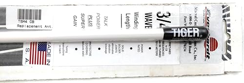 Everhardt TSM4-W 3/4 Wave 4 ft Fiberglass “Super Flexâ€ CB Radio Antenna - White