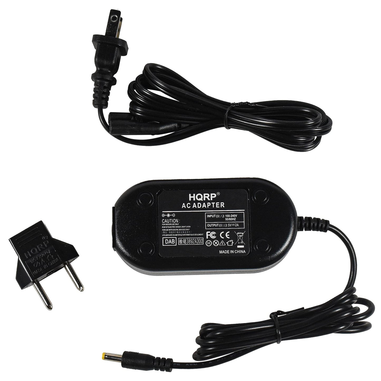 HQRP AC Adapter/Power Supply Compatible with Tascam CD-BT2 / CD-GT2 / CD-VT2 / MP-GT1 Portable Trainer Plus HQRP Euro Plug Adapter