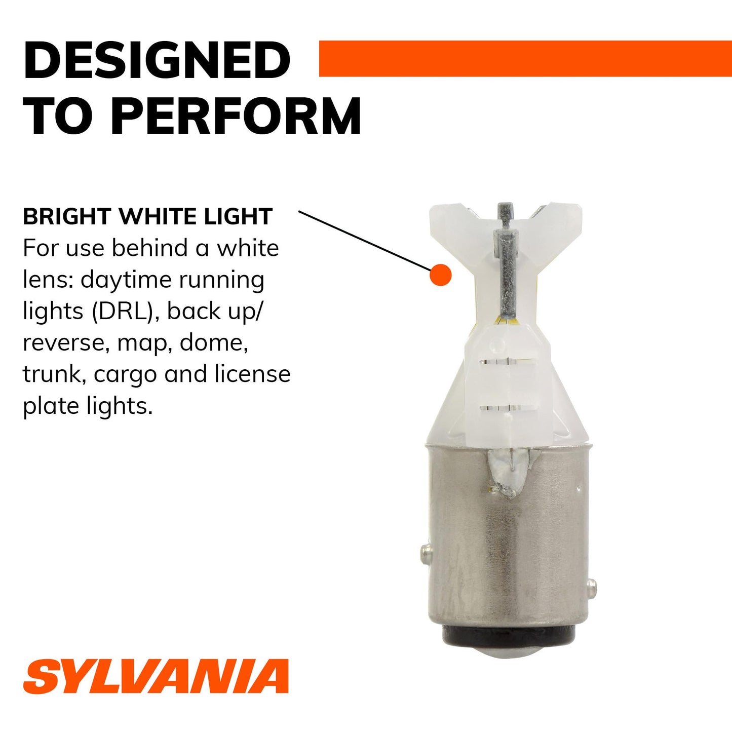 SYLVANIA 7528 LED White Mini Bulb, Daytime Running Light, 2 Bulbs